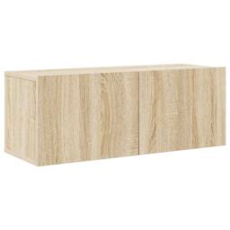 Berkfield Home Modern 4 Piece TV Cabinet Set Sonoma Oak Engineered Wood in Light Brown - thumbnail 5