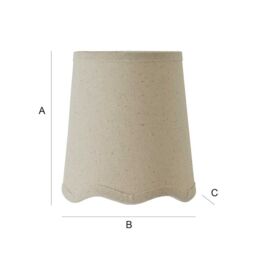 ValueLights Mabel Linen Mini 10cm Scallop Edge with Trim Ceiling Light Lamp Shade in Natural - thumbnail 5