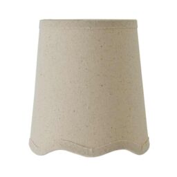 ValueLights Mabel Linen Mini 10cm Scallop Edge with Trim Ceiling Light Lamp Shade in Natural - thumbnail 3