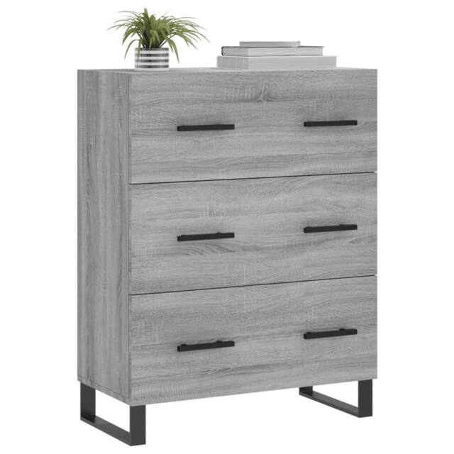 Berkfield Home Sideboard Grey Sonoma 69.5x34x90 cm Engineered Wood - image 1