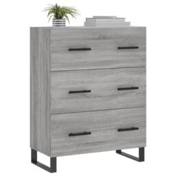 Berkfield Home Sideboard Grey Sonoma 69.5x34x90 cm Engineered Wood - thumbnail 1
