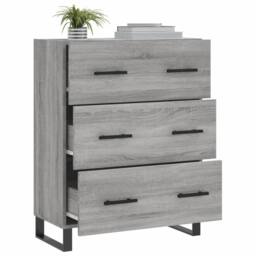 Berkfield Home Sideboard Grey Sonoma 69.5x34x90 cm Engineered Wood - thumbnail 4