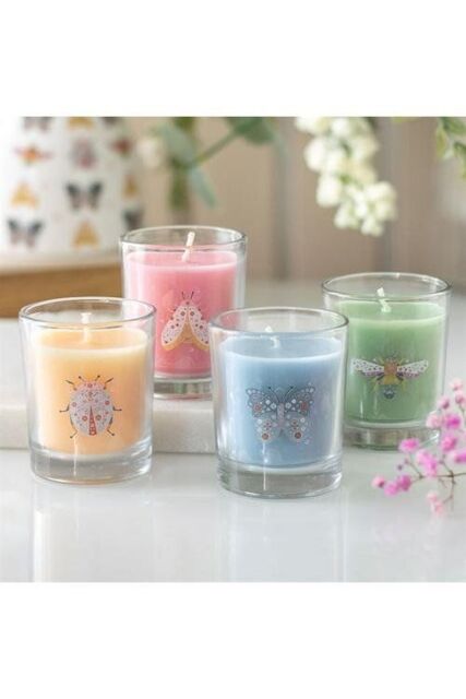 KDMD Set of 4 Floral Bug Mandarin & Bergamot Candles - image 1