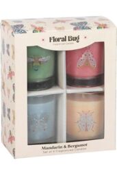 KDMD Set of 4 Floral Bug Mandarin & Bergamot Candles - thumbnail 3
