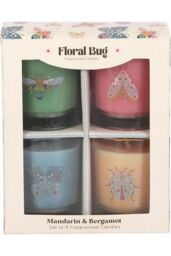 KDMD Set of 4 Floral Bug Mandarin & Bergamot Candles - thumbnail 4