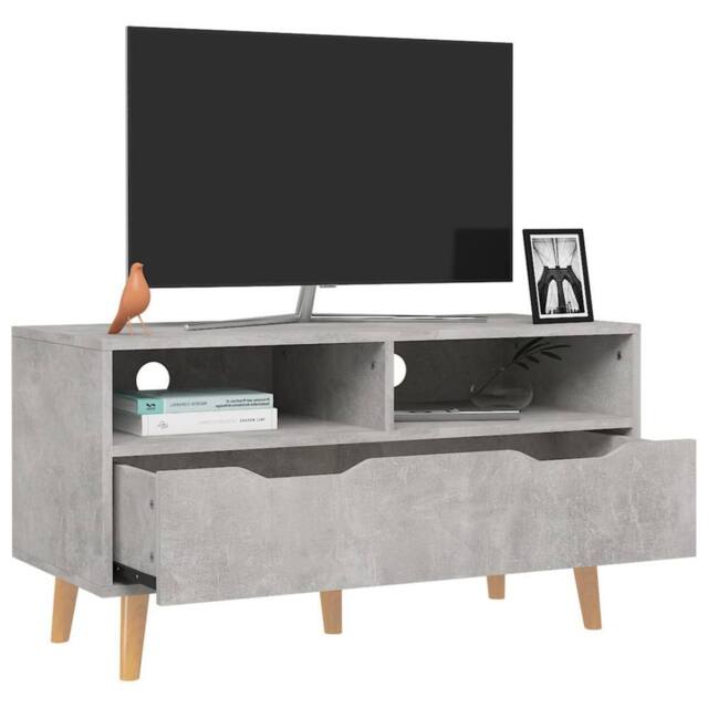 Berkfield Home TV Cabinet Concrete Grey 90x40x48.5 cm Engineered Wood - image 1