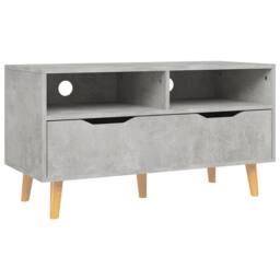Berkfield Home TV Cabinet Concrete Grey 90x40x48.5 cm Engineered Wood - thumbnail 3