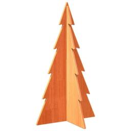 Berkfield Home Wooden Christmas Tree for Decoration Wax Brown 80 cm Solid Wood Pine
