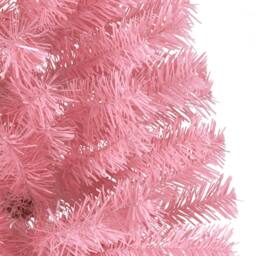 Berkfield Home Artificial Half Christmas Tree with Stand Pink 240 cm PVC - thumbnail 6
