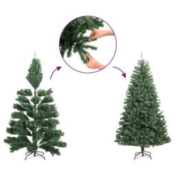 Berkfield Home Artificial Half Christmas Tree with Stand Pink 240 cm PVC - thumbnail 8