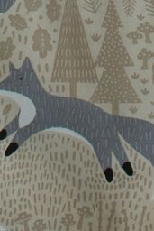 Fusion 'Foraging Fox' Brushed Duvet Cover Set in Natural - Size: Super King - thumbnail 3