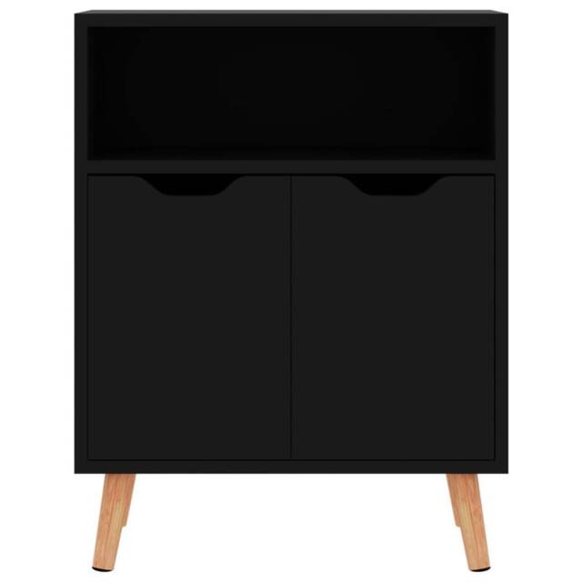 Berkfield Home Sideboard High Gloss Black 60x30x72 cm Engineered Wood - Size: 60 x 30 x 72 cm - image 1