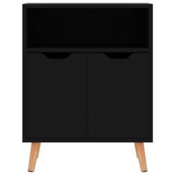 Berkfield Home Sideboard High Gloss Black 60x30x72 cm Engineered Wood - Size: 60 x 30 x 72 cm