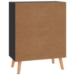 Berkfield Home Sideboard High Gloss Black 60x30x72 cm Engineered Wood - Size: 60 x 30 x 72 cm - thumbnail 6