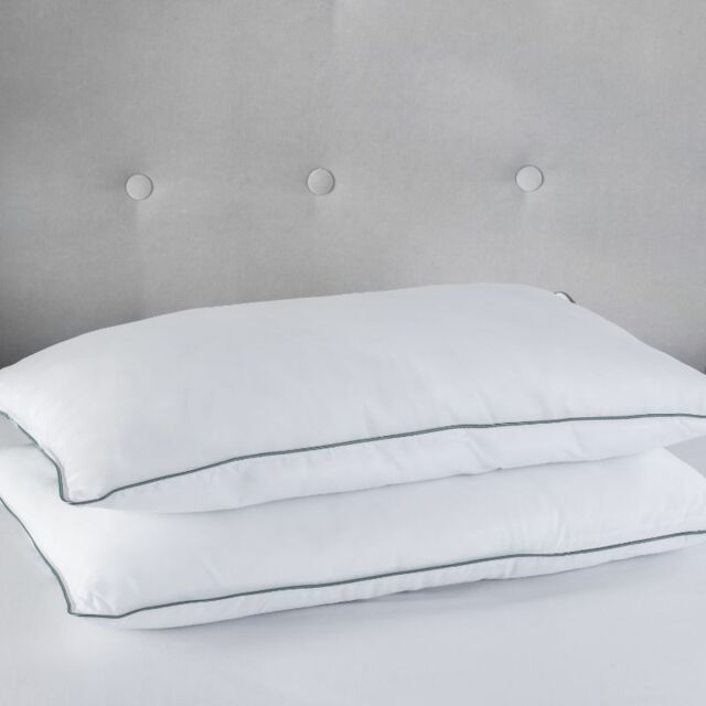 Snug City Luxury Duck Feather & Down Pillow Pair 100% Cotton Cover in White - image 1