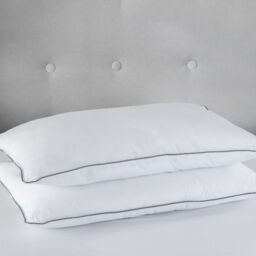 Snug City Luxury Duck Feather & Down Pillow Pair 100% Cotton Cover in White