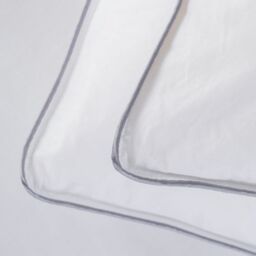 Snug City Luxury Duck Feather & Down Pillow Pair 100% Cotton Cover in White - thumbnail 3