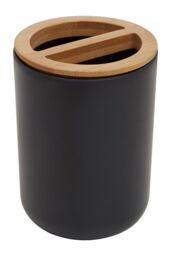 Orsina Modern Black Toothbrush Holder, Toothbrush Cup With Divider, Holder For Bathroom Accessories - thumbnail 7
