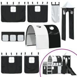 Berkfield Home Bunk Bed without Mattress with Slide White & Black 90x200 cm - thumbnail 5