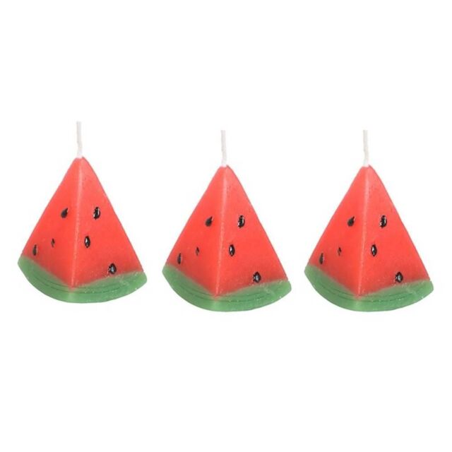 Something Different Watermelon Shaped Candle (Pack of 3) in Red - image 1