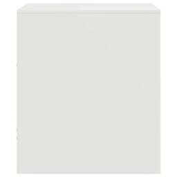 Berkfield Home Stylish Bedside Cabinet White 34.5x39x44 cm Steel - thumbnail 9