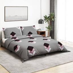 Berkfield Home Duvet Cover Set Grey 260x220 cm Cotton - thumbnail 2
