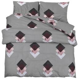 Berkfield Home Duvet Cover Set Grey 260x220 cm Cotton - thumbnail 1