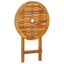 Berkfield Home 3 Piece Folding Garden Dining Set Solid Acacia Wood in Brown - thumbnail 5
