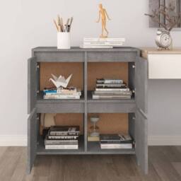 Berkfield Home Sideboard Concrete Grey 70x41x75 cm Engineered Wood - Size: 70 x 41 x 75 cm - thumbnail 9