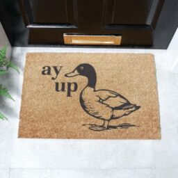Artsy Mats Ay Up Duck Coir Doormat (60 x 40cm) in Brown - Size: 40 cm x 60 cm - thumbnail 1