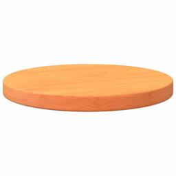 Berkfield Home Table Top Round Wax Brown √ò30x2.5 cm Solid Wood Pine - Size: 30x2.5 cm - thumbnail 4