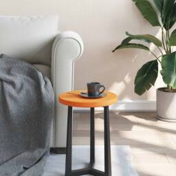 Berkfield Home Table Top Round Wax Brown √ò30x2.5 cm Solid Wood Pine - Size: 30x2.5 cm - thumbnail 2