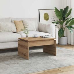 Berkfield Home Coffee Table Artisan Oak 68x50x38 cm Engineered Wood in Brown - Size: 68 x 50 x 38 cm