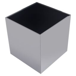 Orsina Durable Design Square Chrome Finish Side Table, Sleek Design Modern Side Table, Stylish Square Side Table in Silver - thumbnail 2