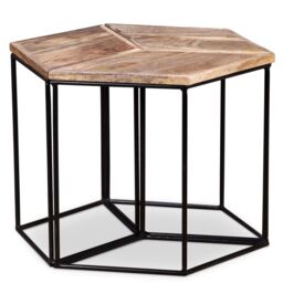 Berkfield Home Coffee Table Solid Mango Wood 56x48x40 cm in Brown - Size: 56 x 48 x 40 cm - thumbnail 3