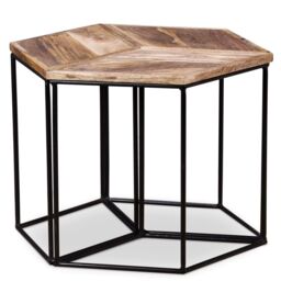 Berkfield Home Coffee Table Solid Mango Wood 56x48x40 cm in Brown - Size: 56 x 48 x 40 cm - thumbnail 4