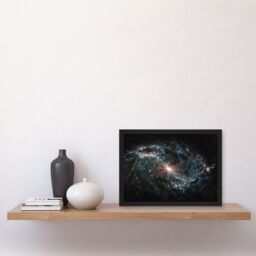 Artery8 NASA James Webb Telescope NGC 7496 Intricate Network Gas Dust Galaxies Artwork Framed Wall Art Print A4 in Black - thumbnail 2