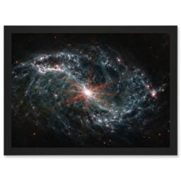Artery8 NASA James Webb Telescope NGC 7496 Intricate Network Gas Dust Galaxies Artwork Framed Wall Art Print A4 in Black - thumbnail 1