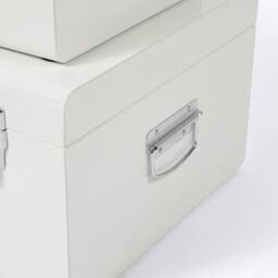 Beautify Set of 2 Stackable Bedroom Storage Trunks in Cream - thumbnail 6