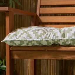 OHS Outdoor 2 Seater Patterned Bench Cushion Garden Furniture Seat in Green - thumbnail 6