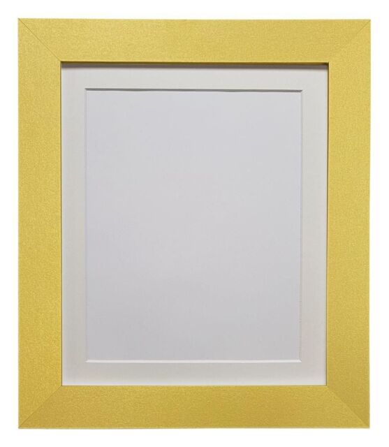 Frames & Mirrors 4U Metro Gold Frame with Ivory Mount for Image Size A4 - image 1