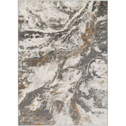Livabliss San Francisco-Abstract Blue Grey Yellow Green Black Modern Marble Living Rug in Dark Brown - Size: 120 cm x 170 cm - thumbnail 2
