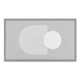 Artsy Mats Grey Abstract Sphere Indoor & Outdoor Doormat - 70x40cm - Size: 40 cm x 70 cm - thumbnail 2