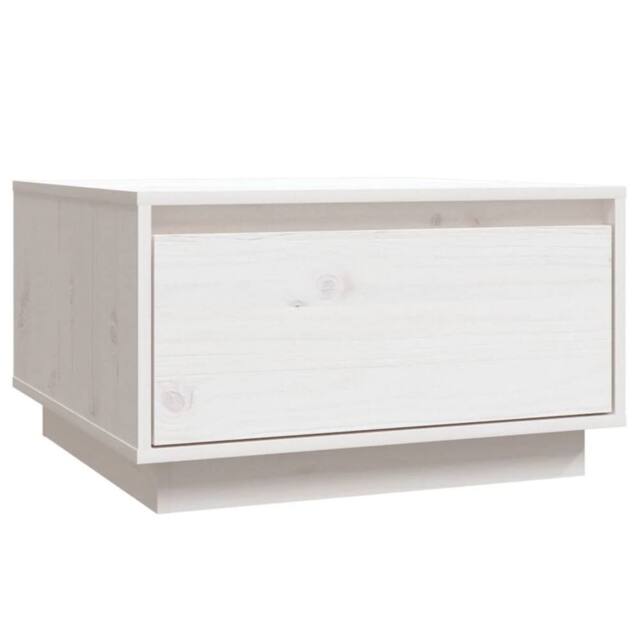 Berkfield Home Coffee Table White 55x56x32 cm Solid Wood Pine - Size: 55 x 56 x 32 cm - image 1