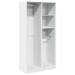 Berkfield Home Wardrobe White 100x50x200 cm Engineered Wood - Size: 100 x 50 x 200 cm - thumbnail 2