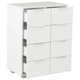 Berkfield Home Sideboard High Gloss White 60x35x80 cm Engineered Wood - Size: 60 x 35 x 80 cm - thumbnail 6