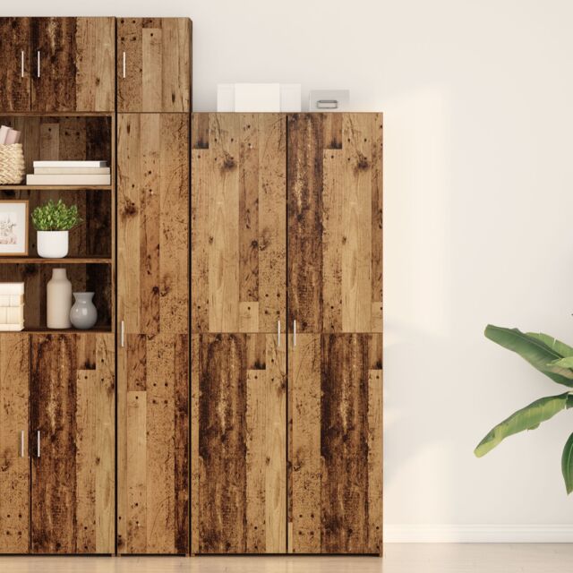 Berkfield Home Highboard Old Wood 40x42.5x185 cm Engineered Wood in Brown - image 1