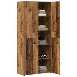 Berkfield Home Highboard Old Wood 40x42.5x185 cm Engineered Wood in Brown - thumbnail 3