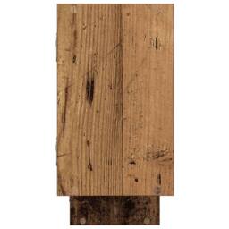 Berkfield Home Wall Cube Shelf 5 Compartments Old Wood Engineered Wood in Brown - thumbnail 5