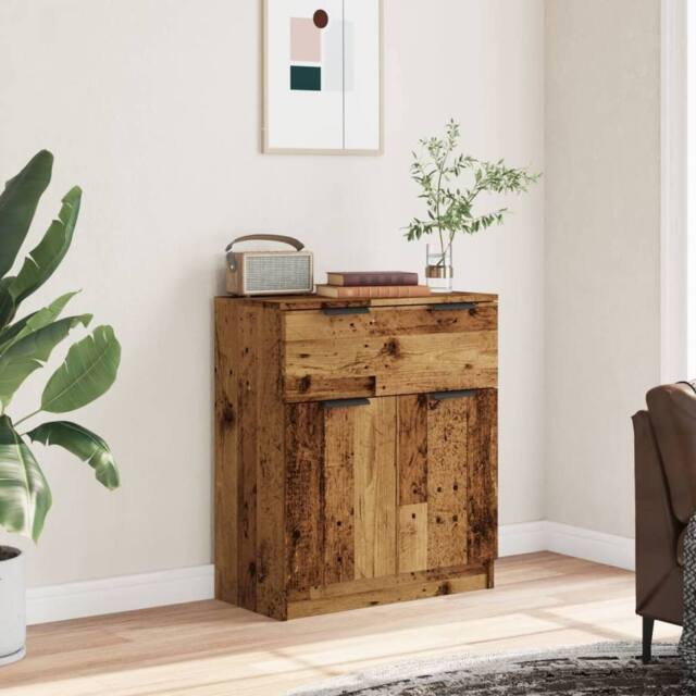 Berkfield Home Sideboard Old Wood 60x30x70 cm Engineered Wood in Brown - Size: 60 x 30 x 70 cm - image 1